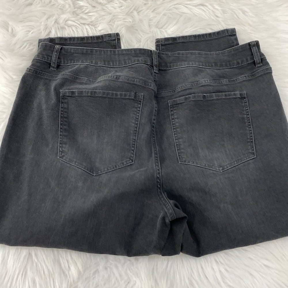 Lane Bryant low rise girlfriend fit jeans distressed sequin 22 stretch - Picture 9 of 11
